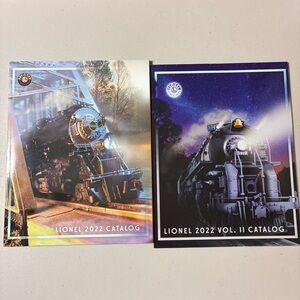 Lionel 2022 Train Catalog Set Vol I & II Vintage-Style Preowned